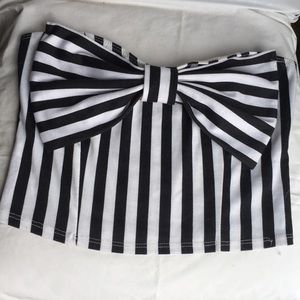 LA Hearts Striped Tube Top
